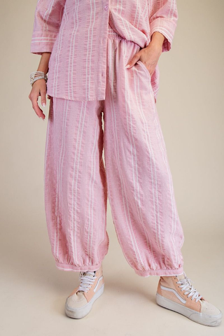 Prepare Yourself Striped Pants - Pink
