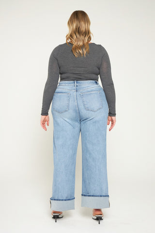 Seraphina Super High Rise Wide Leg Jeans - CURVY *Final Sale*