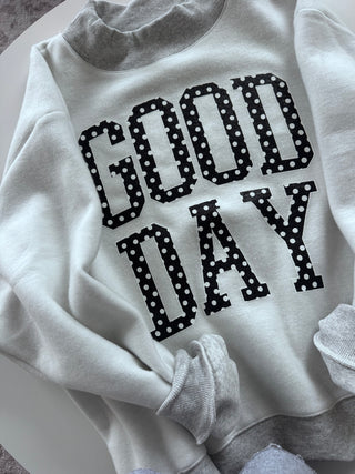 GOOD DAY/PRAY Reversible Mock Neck Sweatshirt