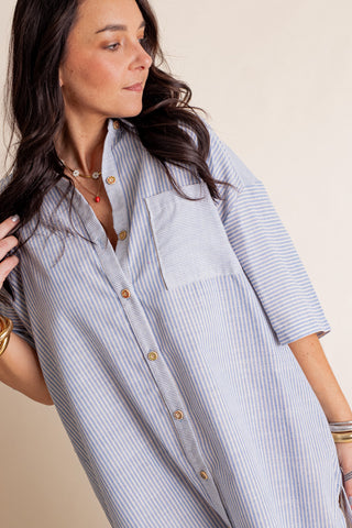 Different Views Button Down Dress *Final Sale*