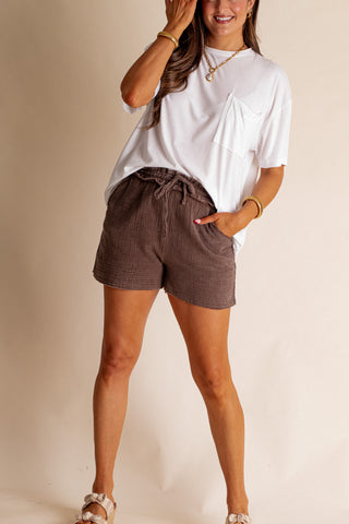 Away We Go Washed Muslin Shorts *Final Sale*