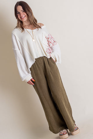 Light Up My Life Smocked Waist Pants *Final Sale*