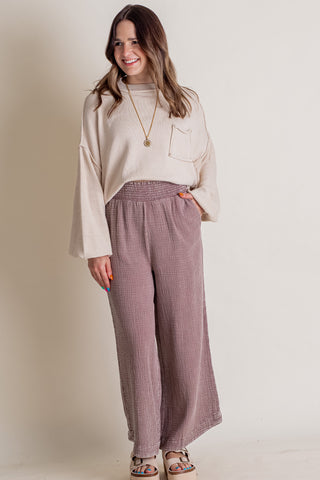 Light Up My Life Smocked Waist Pants *Final Sale*
