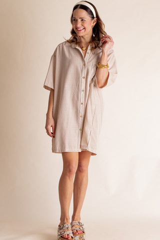 Different Views Button Down Dress *Final Sale*