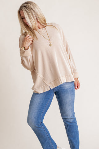 Be Thankful Mineral Wash Top *Final Sale*