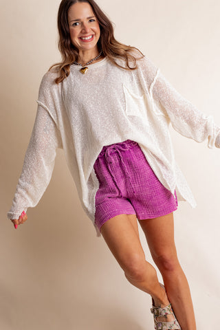 Away We Go Washed Muslin Shorts *Final Sale*