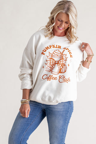 Pumpkin Spice Coffee Club Sweatshirt *Final Sale*