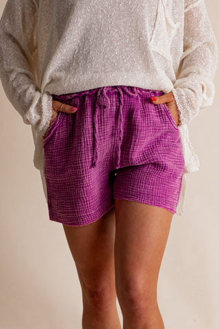 Away We Go Washed Muslin Shorts *Final Sale*