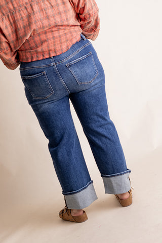 Payton High Rise Cuffed Jeans - CURVY *Final Sale*
