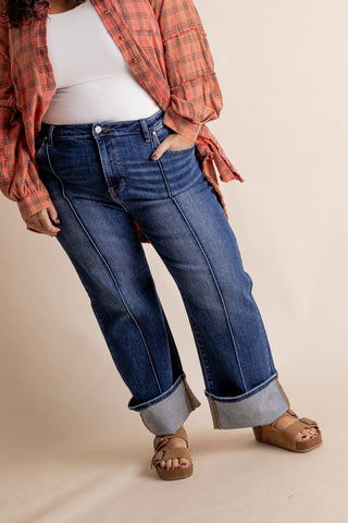 Payton High Rise Cuffed Jeans - CURVY *Final Sale*