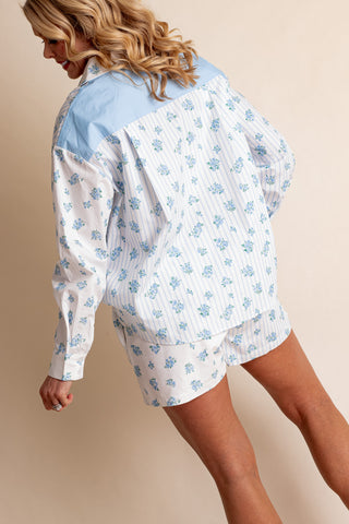 Still Deciding Striped Floral Shorts *Final Sale*