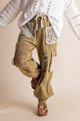 In My Place Distressed Joggers