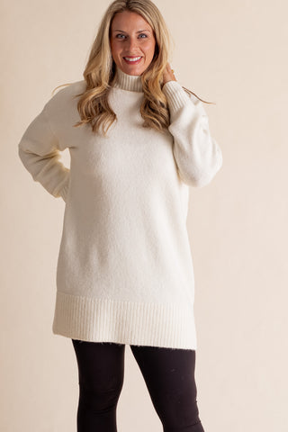 Always Present High Neck Sweater Dress