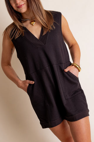 Eyes Wide Open V Neck Romper *Final Sale*