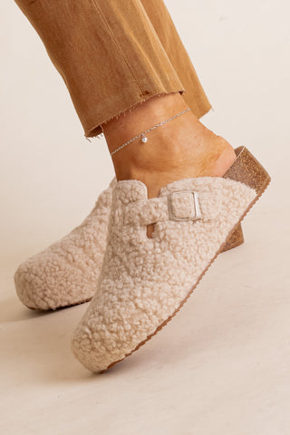 Magnolias Sherpa Slip-On Clogs