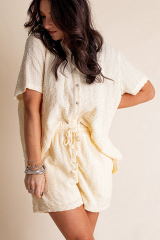 Naturally Gifted Button Down Top and Shorts Set *Final Sale*