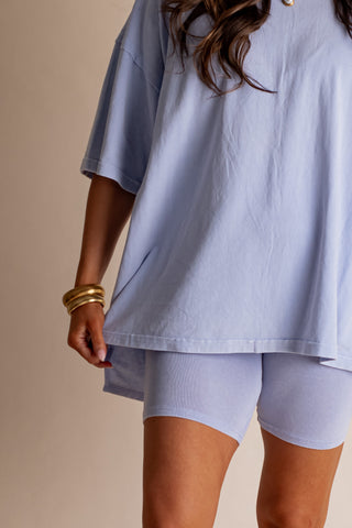 Side By Side Mineral Wash Biker Shorts *Final Sale*