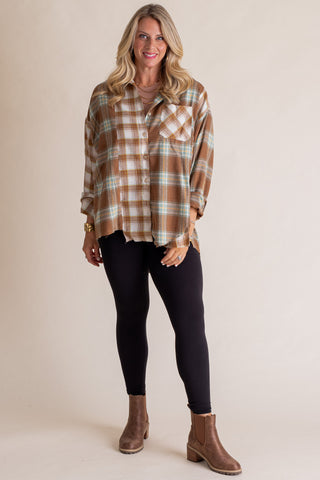 A New Direction Button Down Flannel *Final Sale*
