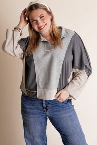 Closest Comfort Color Block Top *Final Sale*