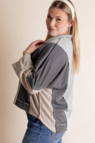 Closest Comfort Color Block Top *Final Sale*