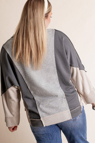 Closest Comfort Color Block Top *Final Sale*
