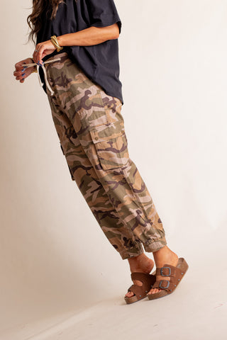 A New Time Camo Cargo Joggers