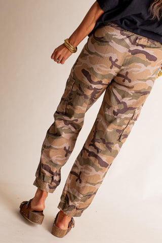 A New Time Camo Cargo Joggers