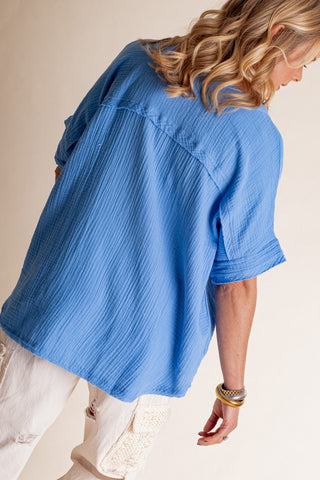 More Than A Dream Button Front Top *Final Sale*