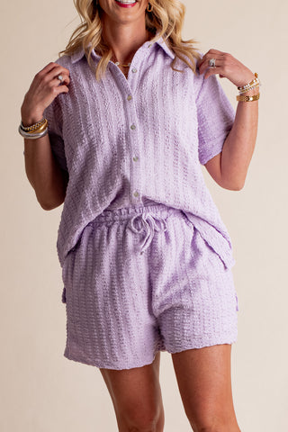 Naturally Gifted Button Down Top and Shorts Set *Final Sale*