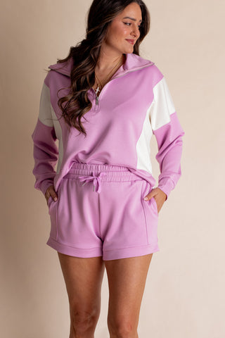 My Happy Place High Waist Scuba Shorts *Final Sale*