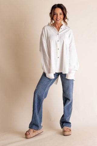 Coming Home Button Down Top *Final Sale*