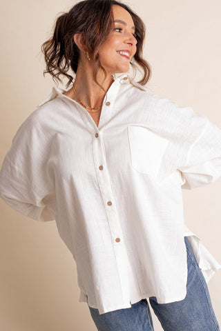 Coming Home Button Down Top *Final Sale*