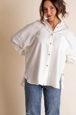 Coming Home Button Down Top *Final Sale*