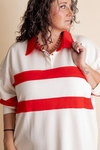 Eastside Sips Collared Scuba Dress - CURVY *Final Sale*