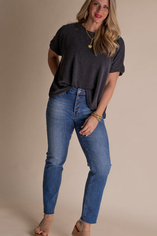 Caroline Mid Rise Relaxed Fit Skinnies *Final Sale*