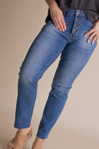 Caroline Mid Rise Relaxed Fit Skinnies *Final Sale*