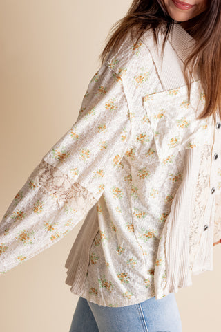 Let's Just Stay Floral Oversized Top *Final Sale*