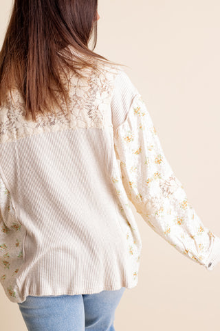 Let's Just Stay Floral Oversized Top *Final Sale*
