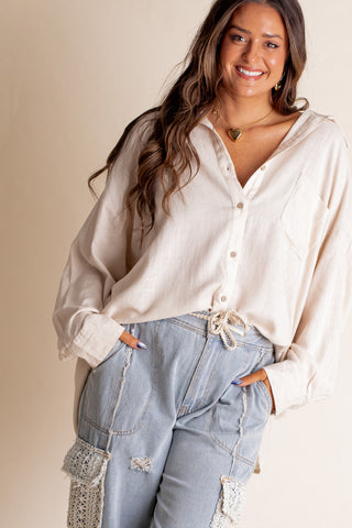 Coming Home Button Down Top *Final Sale*