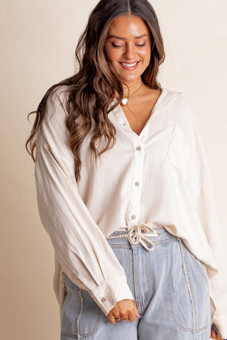 Coming Home Button Down Top *Final Sale*