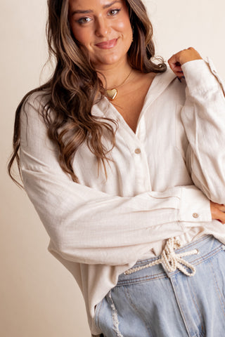 Coming Home Button Down Top *Final Sale*