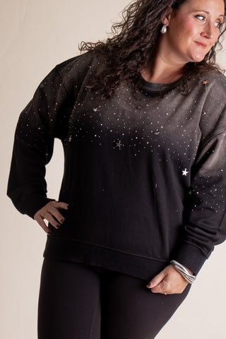 Mixed Emotions Beaded Sweatshirt - CURVY *Final Sale*