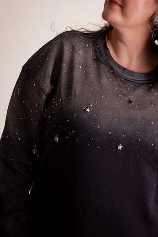 Mixed Emotions Beaded Sweatshirt - CURVY *Final Sale*