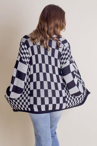 I'll Be Back Checkered Cardigan *Final Sale*