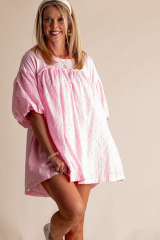 Going With You Balloon Sleeve Mini Dress *Final Sale*