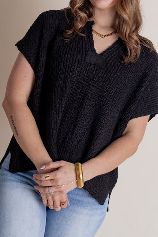 Never Looking Back Split Neck Top *Final Sale*