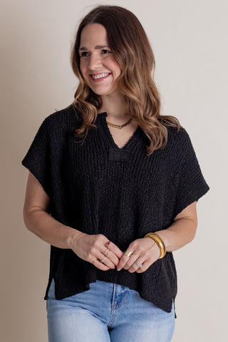 Never Looking Back Split Neck Top *Final Sale*