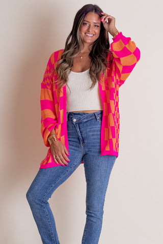 I'll Be Back Checkered Cardigan *Final Sale*