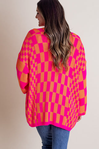 I'll Be Back Checkered Cardigan *Final Sale*