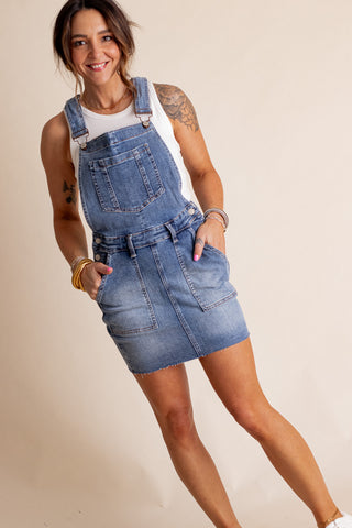 Linley High Waist Overall Dress *Final Sale*